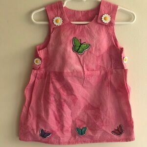 Rare Vintage Handmade Butterfly appliquéBaby Dress